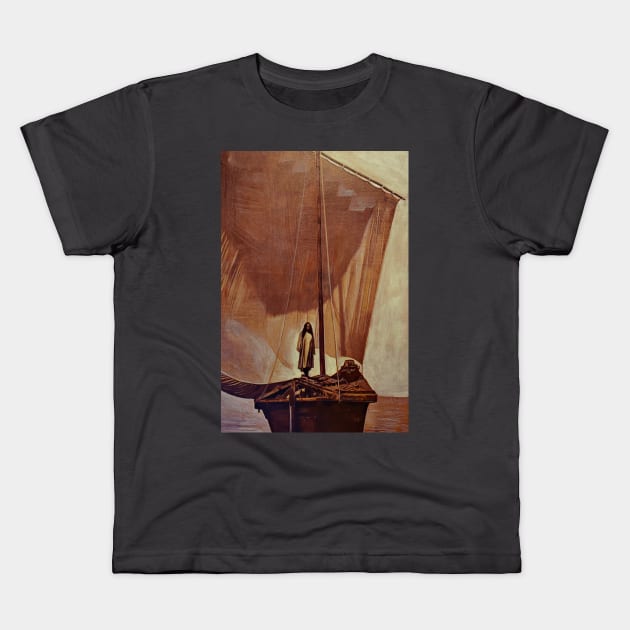 God's Boatman Kids T-Shirt by Raybomusic01